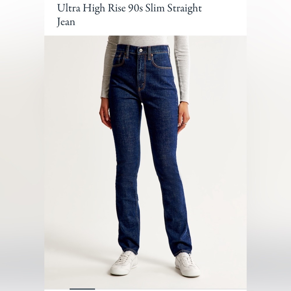 90’s slim straight ultra high rise jeans